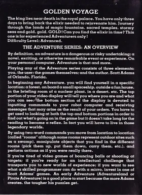 Adventure 12 - Golden Voyage, The - BBC v1.0 (1984)(Adams)[a2][VOYAGE] box cover back